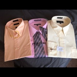 3 brand new men’s large / XL Dress Shirts